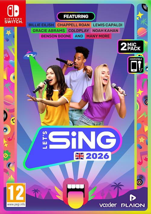 Nintendo Peli Lets Sing 2026 + 2 mikrofonia