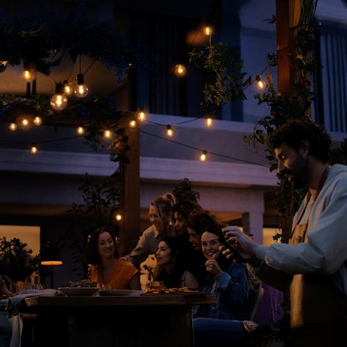 Philips Hue Festavia Globe -valosarja ulkokäyttöön 7 metriä