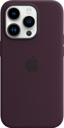 Apple iPhone 14 Pro -silikonikuori MagSafe Mustaherukka