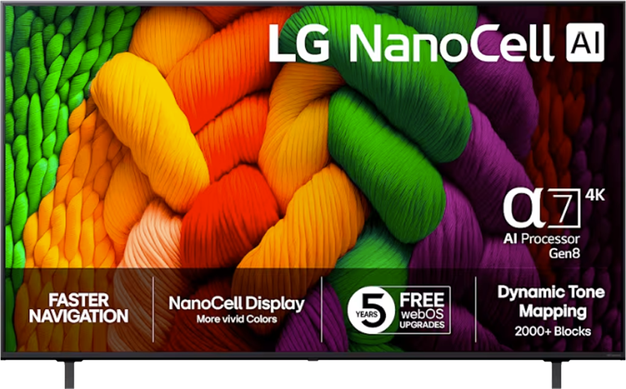 LG 55 tuumainen NanoCell AI NANO8E 4K TV (2025)