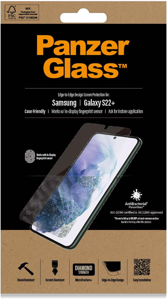 PanzerGlass Samsung Galaxy S22+ -näytönsuojalasi