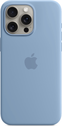 Apple iPhone 15 Pro Max -silikonikuori MagSafe Talvensininen