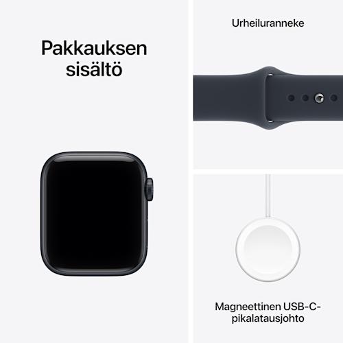 Apple Watch SE 3 GPS 40 mm tähtivalkea alumiinikuori ja hiekanvärinen urheiluranneke - S/M