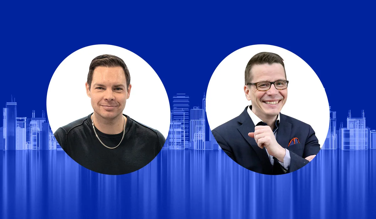 Elisan Joni Oksanen ja Fortinetin Janne Tägtström.