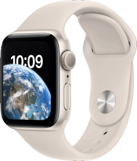 Apple Watch SE GPS (2nd Gen) 40 mm valkea alumiinikuori/valkea urheiluranneke