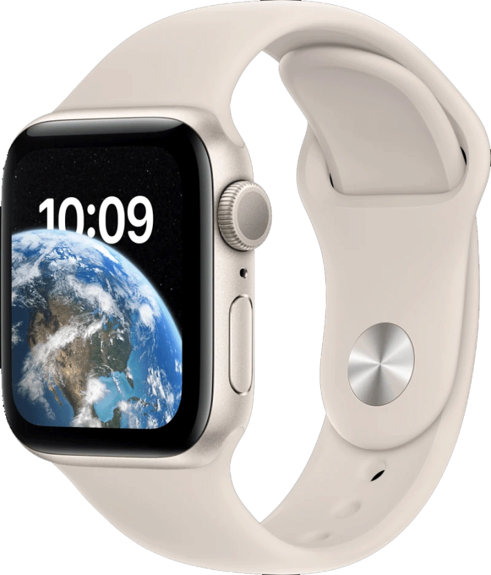 Apple Watch SE GPS (2nd Gen) 40 mm valkea alumiinikuori/valkea urheiluranneke