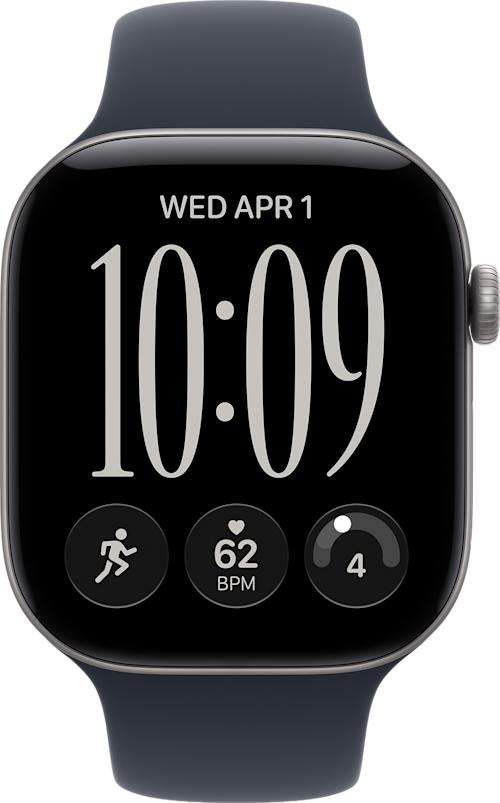 Apple Watch Series 12 GPS 42 mm tähtiharmaa alumiinikuori ja musteensininen urheiluranneke - S/M