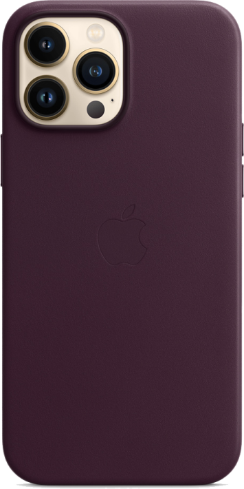 Apple iPhone 13 Pro nahkakuori MagSafella tumma kirskikka
