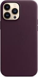 Apple iPhone 13 Pro nahkakuori MagSafella tumma kirskikka