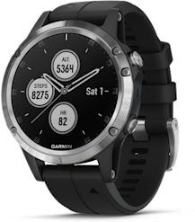 Garmin Fenix 5 Plus -urheilukello hopea/musta