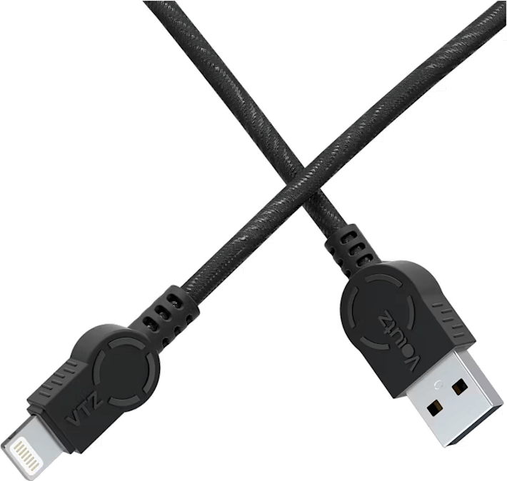 Volutz Lightning to USB -kaapeli Jet black 3m