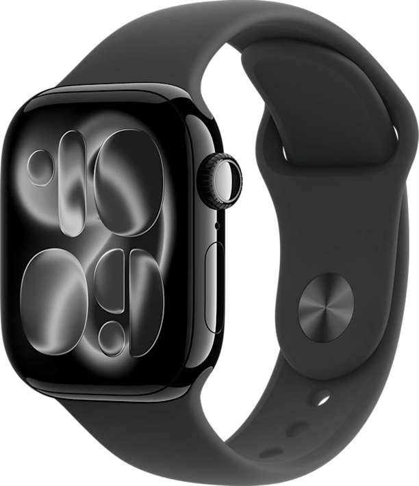 Apple Watch Series 11 GPS 42 mm peilimusta alumiinikuori/musta urheiluranneke