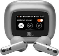 JBL Live Flex 3 -langattomat kuulokkeet Hopea