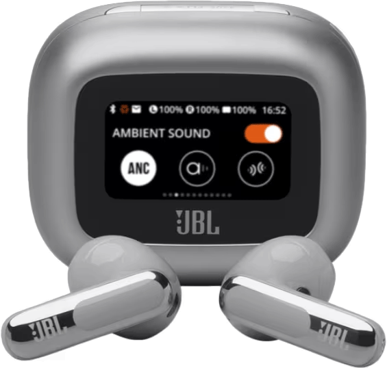 JBL Live Flex 3 -langattomat kuulokkeet Hopea
