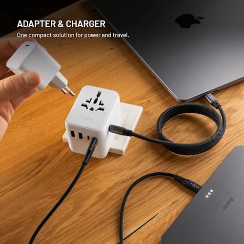 FIXED Matkalaturi USB-C/-A 70W EU/UK/USA/AUS
