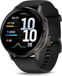 Garmin Venu 4 -GPS-älykello 45 mm Harmaa/Musta ranneke