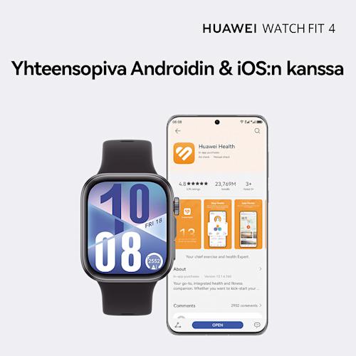 Huawei Watch Fit 4 Harmaa nylonranneke