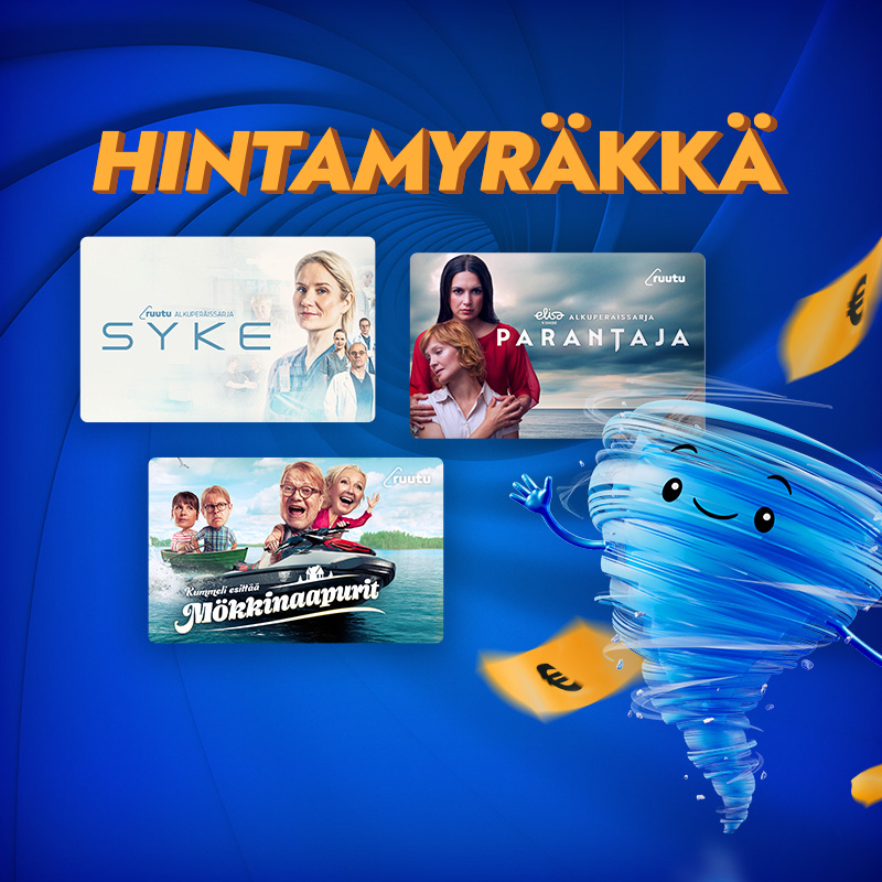 Hintamyräkkä: Nyt Ruutu+ Elisalta 6 kk -50%
