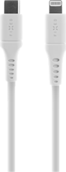 FIXED Liquid -kaapeli USB-C/Lightning 1,2 m valkoinen