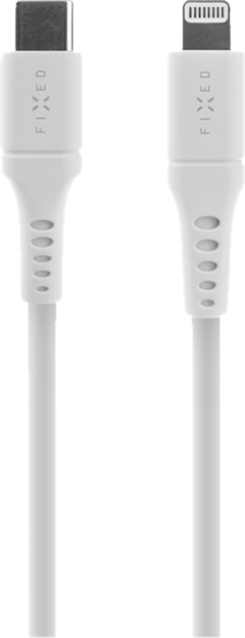 FIXED Liquid -kaapeli USB-C/Lightning 1,2 m valkoinen