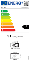 Philips 43 tuumainen PUS8001 Ambilight LED TV