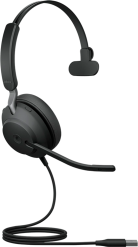 Jabra Evolve2 40 MS Mono -kuuloke USB-A musta