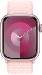Apple Watch Series 9 GPS 41 mm pinkki alumiinikuori/pinkki Sport Loop -ranneke