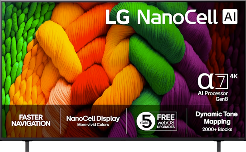 LG 50 tuumainen NanoCell AI NANO8E 4K TV (2025)