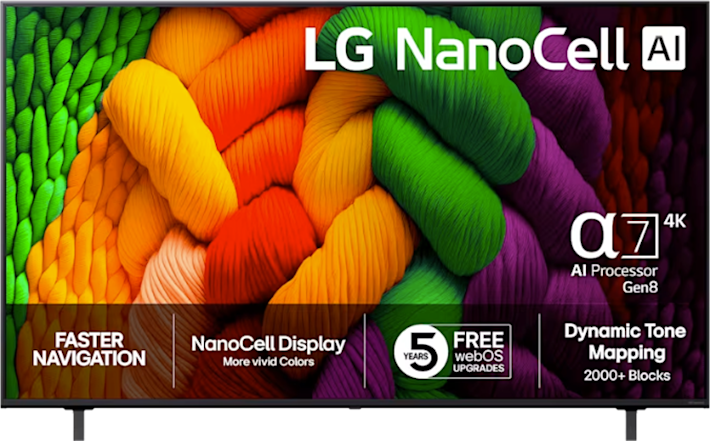 LG 50 tuumainen NanoCell AI NANO8E 4K TV (2025)