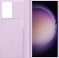 Samsung Galaxy S23 Ultra -suojakotelo Clear View Wallet Violetti