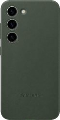 Samsung Galaxy S23 -suojakuori Leather Cover Vihreä