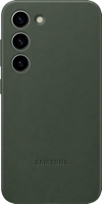 Samsung Galaxy S23 -suojakuori Leather Cover Vihreä