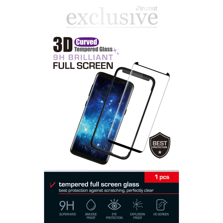 Insmat Samsung Galaxy S8+/S9+ Brilliant Glass -näytönsuojakalvo Insmat