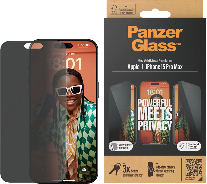 PanzerGlass Apple iPhone 15 Pro Max -näytön tietoturvasuoja