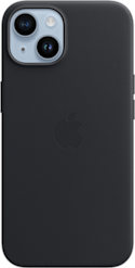 Apple iPhone 14 nahkakuori MagSafella Keskiyö