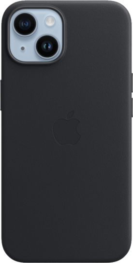 Apple iPhone 14 nahkakuori MagSafella Keskiyö