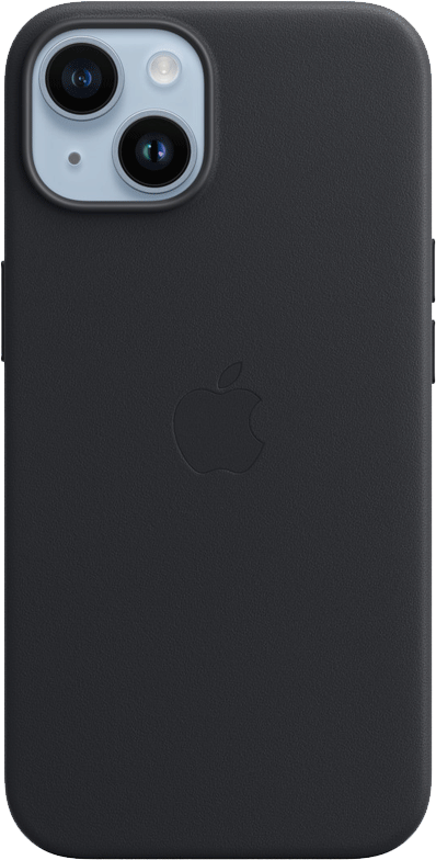 Apple iPhone 14 nahkakuori MagSafella Keskiyö