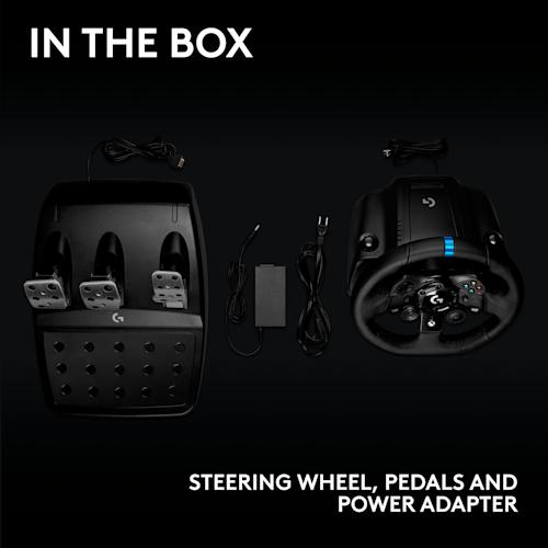 Logitech G923 ratti ja polkimet  Xbox X, S, Xbox One ja  PC:lle yhteensopiva