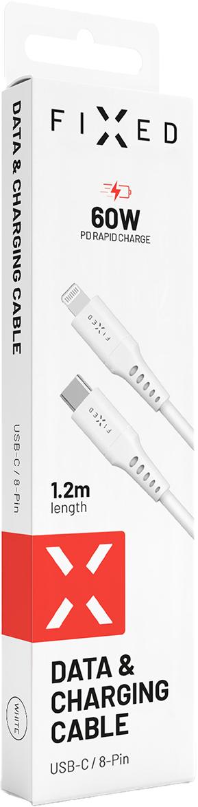 FIXED Liquid Silikonikaapeli USB-C/Lightning 1,2 m