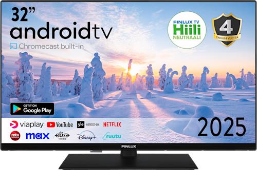 Finlux 32 tuumainen G8 Android TV (2025) Musta