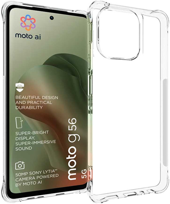 Motorola G56 -suojakuori Insmat Impact kirkas
