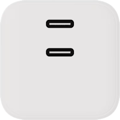 X2O 45W PD GaN 2 x USB-C -laturi valkoinen