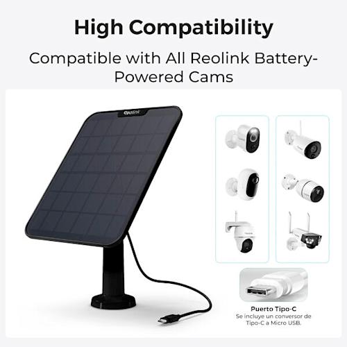 Reolink Solar Panel 2 -aurinkopaneeli Musta