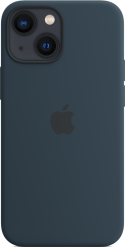 Apple iPhone 13 mini -silikonikuori MagSafe syvänteensininen