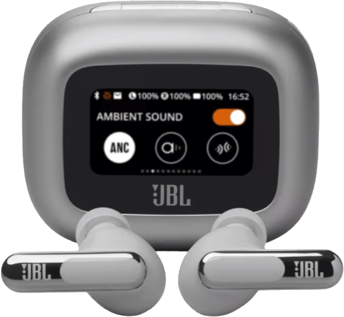 JBL Live Beam 3 -langattomat kuulokkeet Hopea