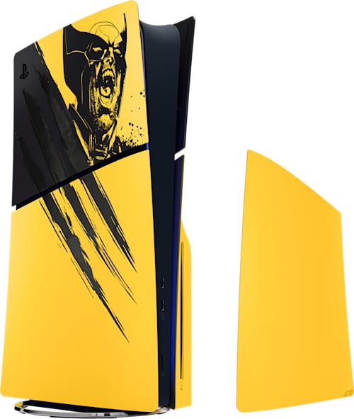 Sony PS5 Slim Marvels Wolverine Battle Yellow Limited Edition -konsolin kuoret