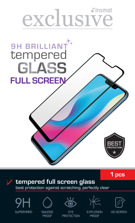 Apple iPhone 11 Pro -näytönsuojalasi Insmat Brilliant Glass musta