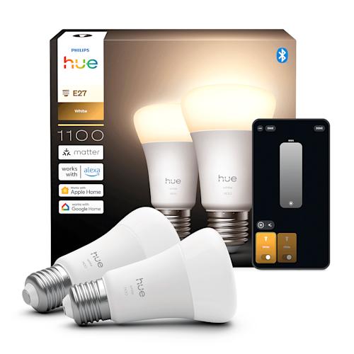 Philips Hue White A60 E27-älylamppu 1 100 lumen 2 kpl