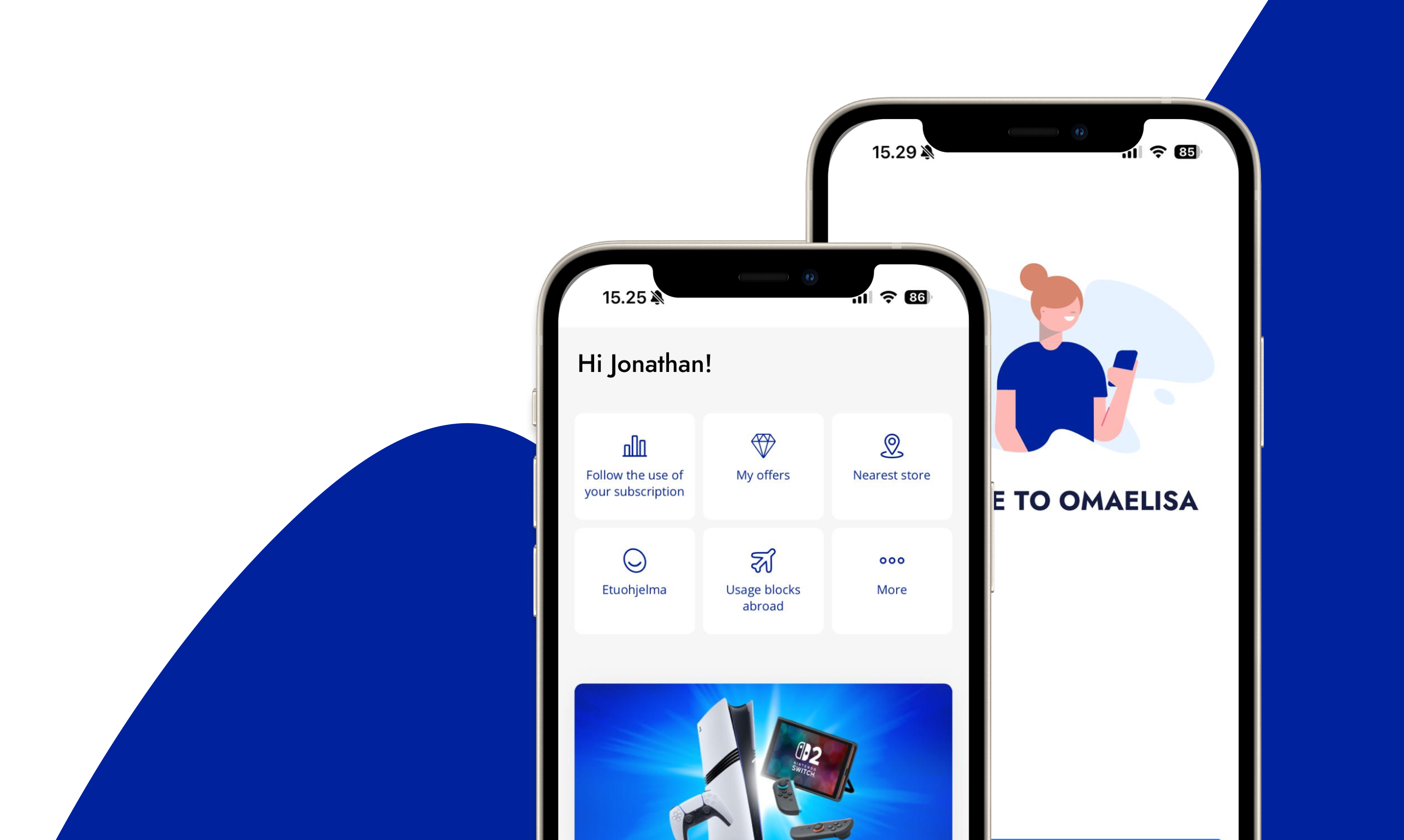 OmaElisa-sovellus puhelimessa