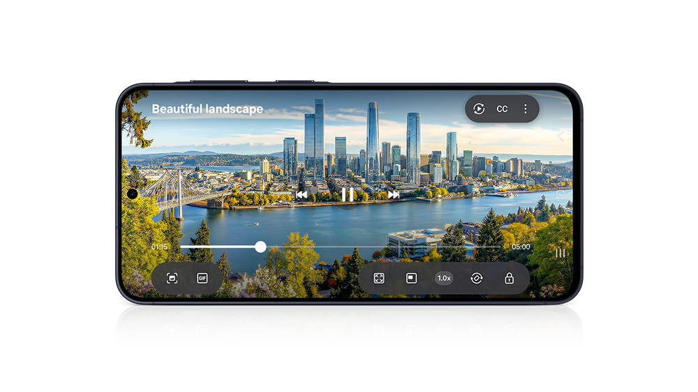 Kaupunkimaisema puhelimen näytöllä